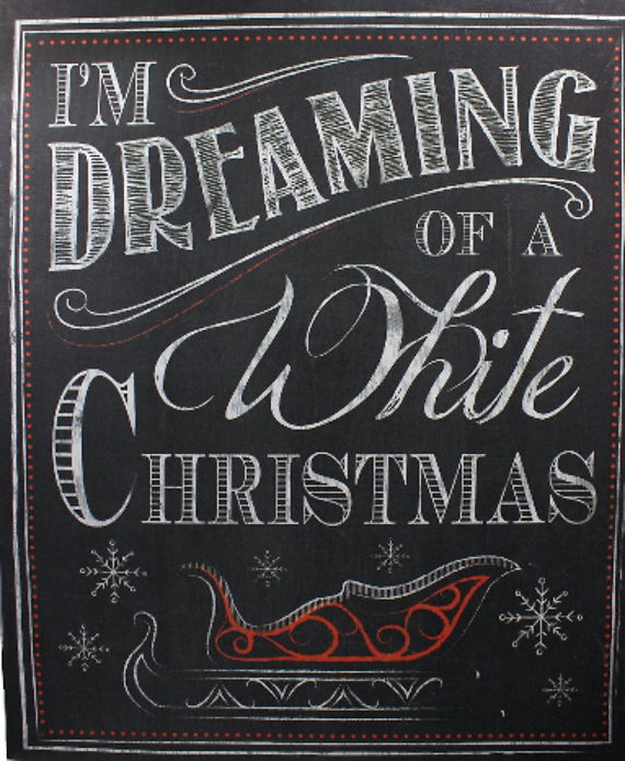 I\'m Dreaming of a White Christmas Wall Print