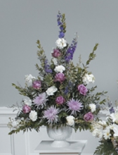 Lavender Tribute Pedestal Arrangement